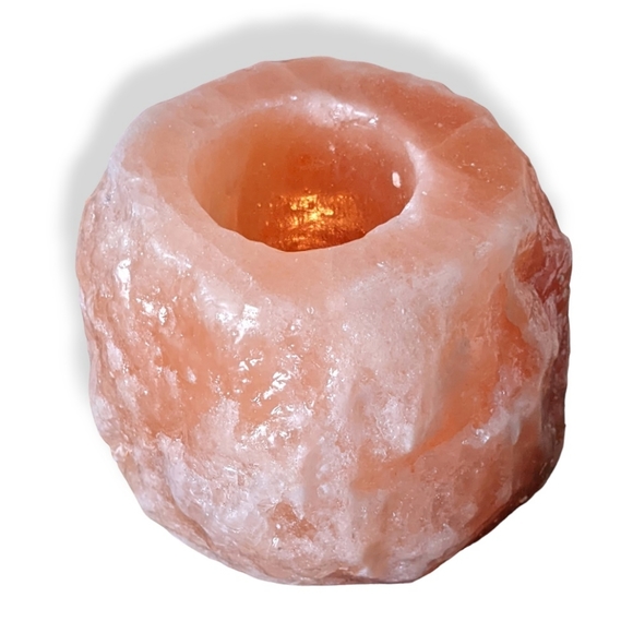 Himalayan Natural Crystal Salt Rock Tea Light Candle Holder - Picture 7 of 10